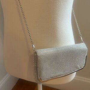 Silver Glitter Clutch - perfect for prom party or wedding